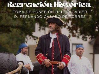 Toma de posesión del Brigadier el día 12 en La Cavada en una recreación histórica con disparo del cañón de 48 libras